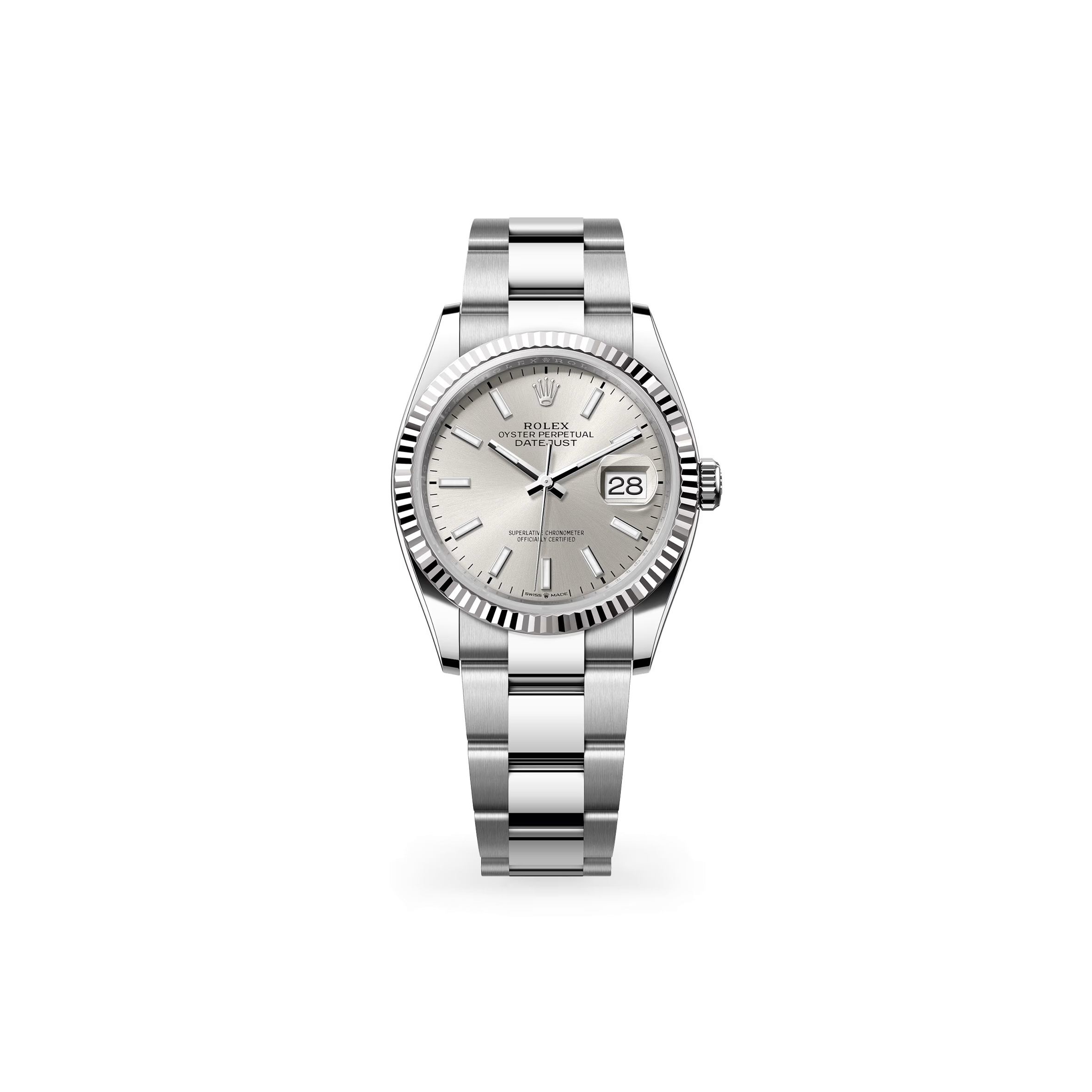 ROLEX DATEJUST 36 OYSTER, 36 MM, OYSTERSTEEL AND WHITE GOLD M126234-0014